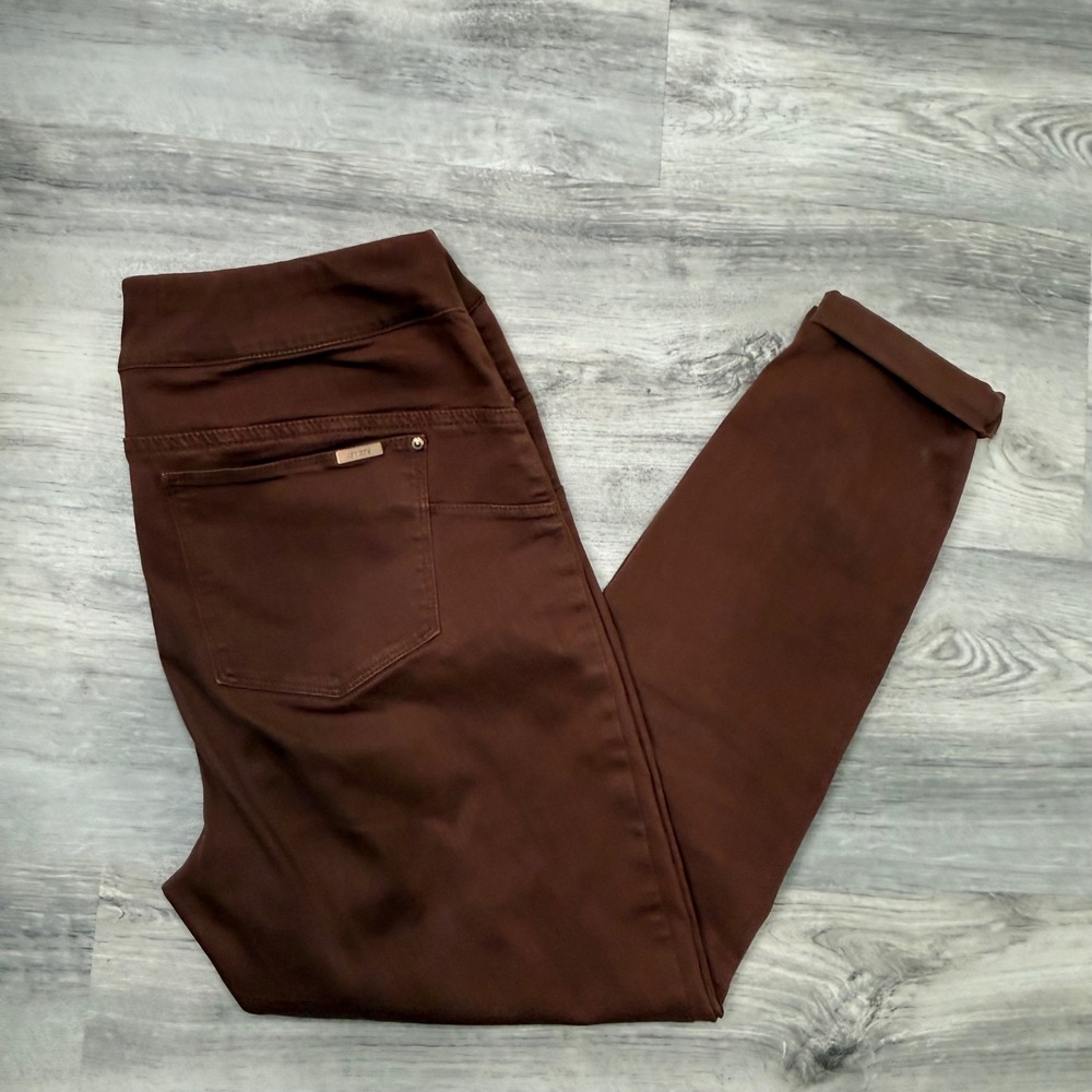 Chico's So Perfect Legging Brown Terracotta Pull‎ On Pants Size 1 Regular